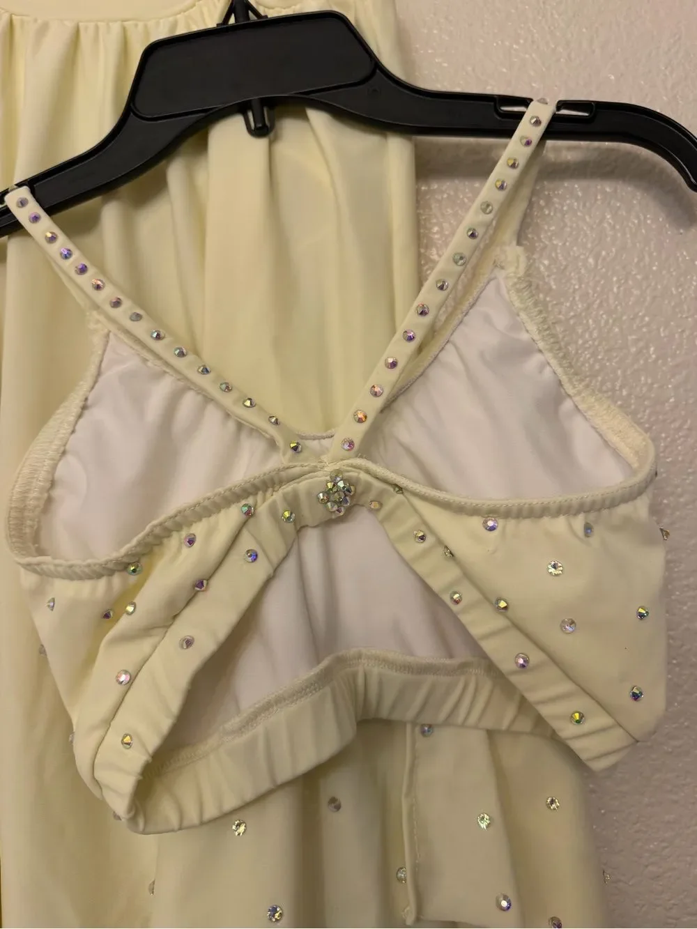 Reverence custom solo dance costume 2 piece ivory lyrical contemporary XS adult